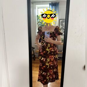 Never Fully Dressed Brown Leopard Print long dress